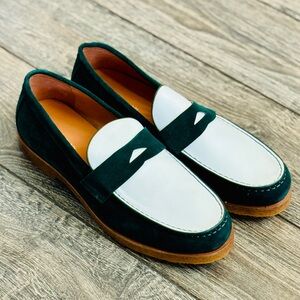 Marc Nolan Men’s Green and White Loafers / Sneakers